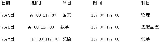 最新中考时间及其影响